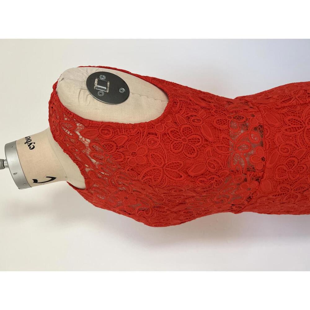 Anthropologie x Hutch - Sleeveless Orange Lace Knee-Length Dress, Size 8, NWT - Picture 5 of 11